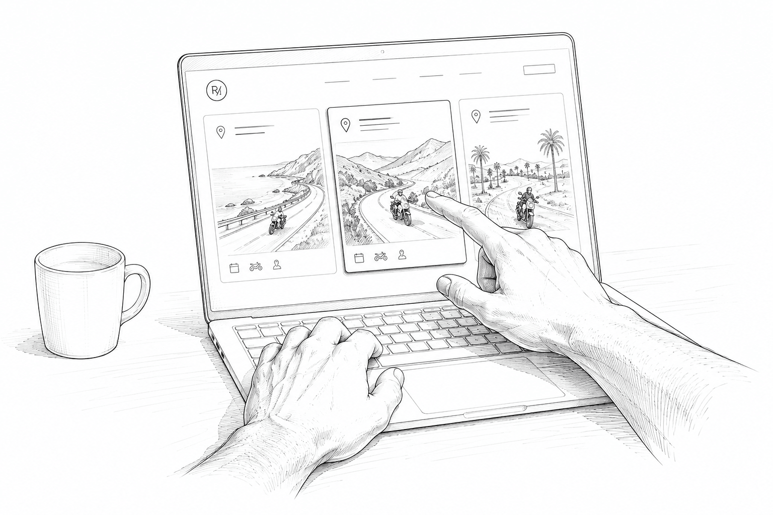 Illustration — choisir son voyage moto