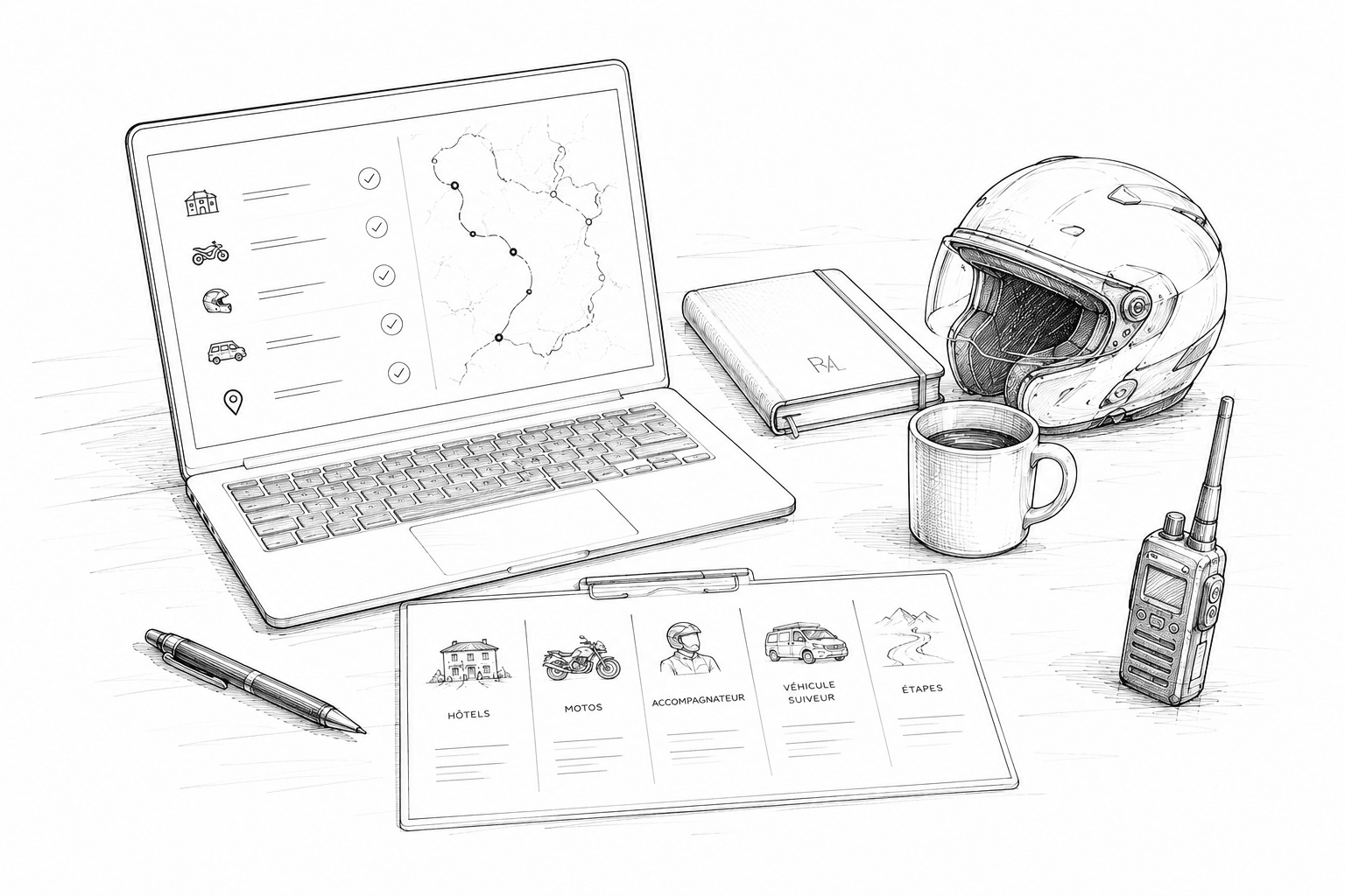 Illustration — organisation clé en main du voyage